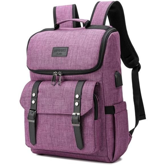 Vintage Backpack Travel Laptop Backpack with usb Charging Port for Women & Men